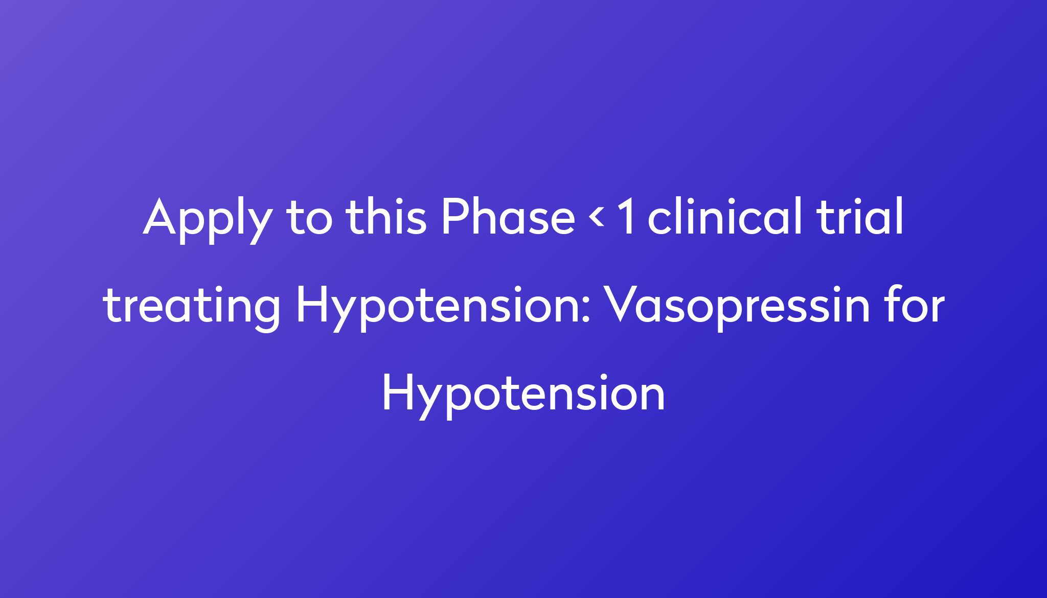 Hypotension Cpt Code